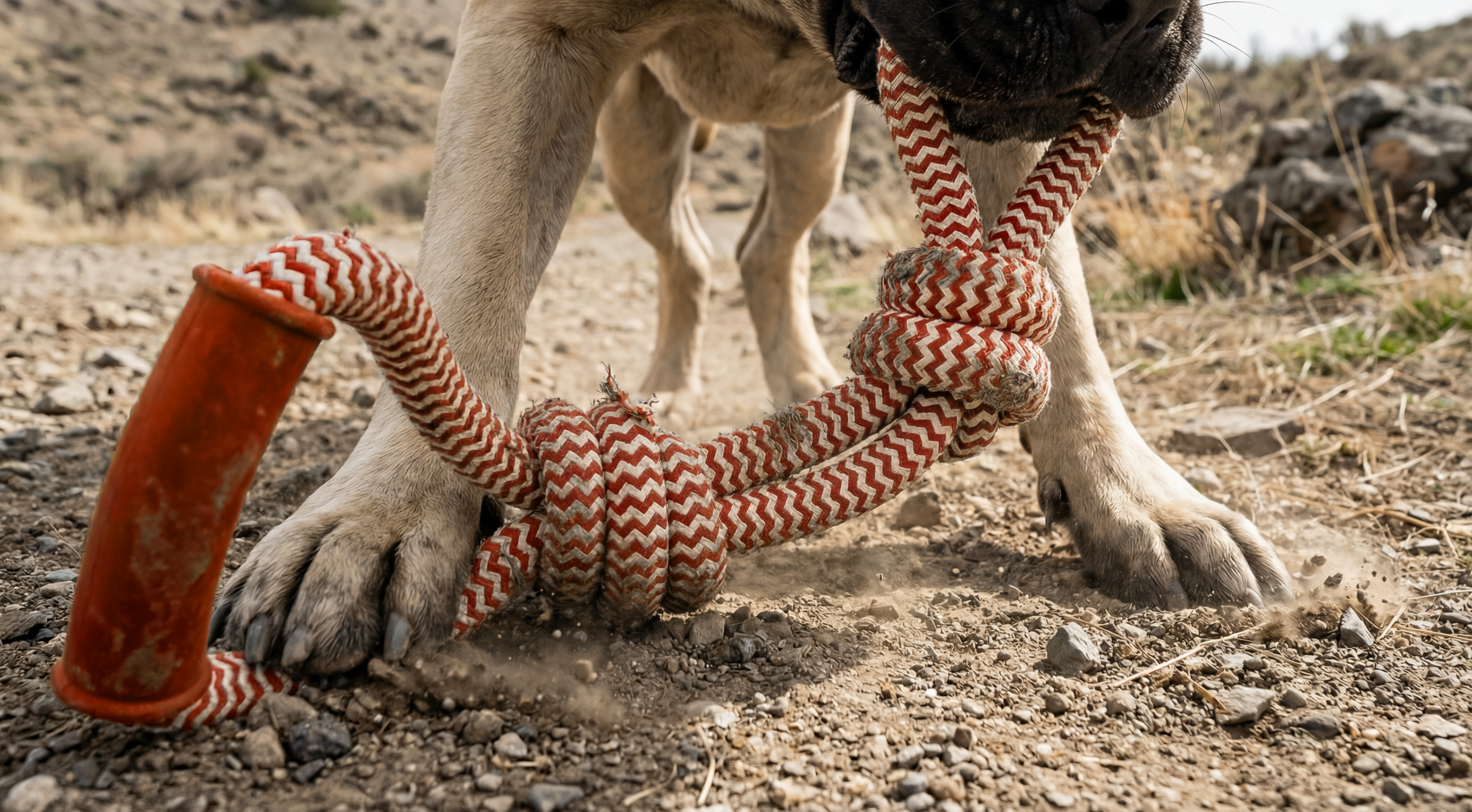 mammoth pet extra premium flossy chew tug extra fresh red